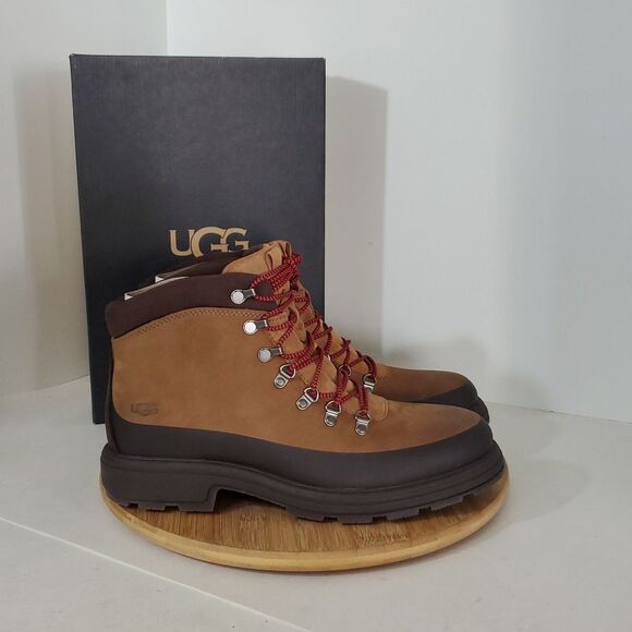 UGG Biltmore Hiker Men's Boot Oak Size 10 Waterproof Leather NIB - Picture 1 of 12